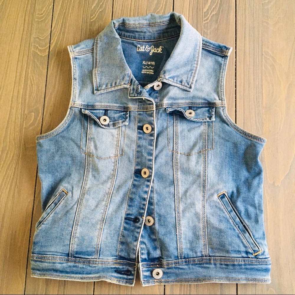 BUNDLE 4 for $19/ Cat & Jack Denim Vest